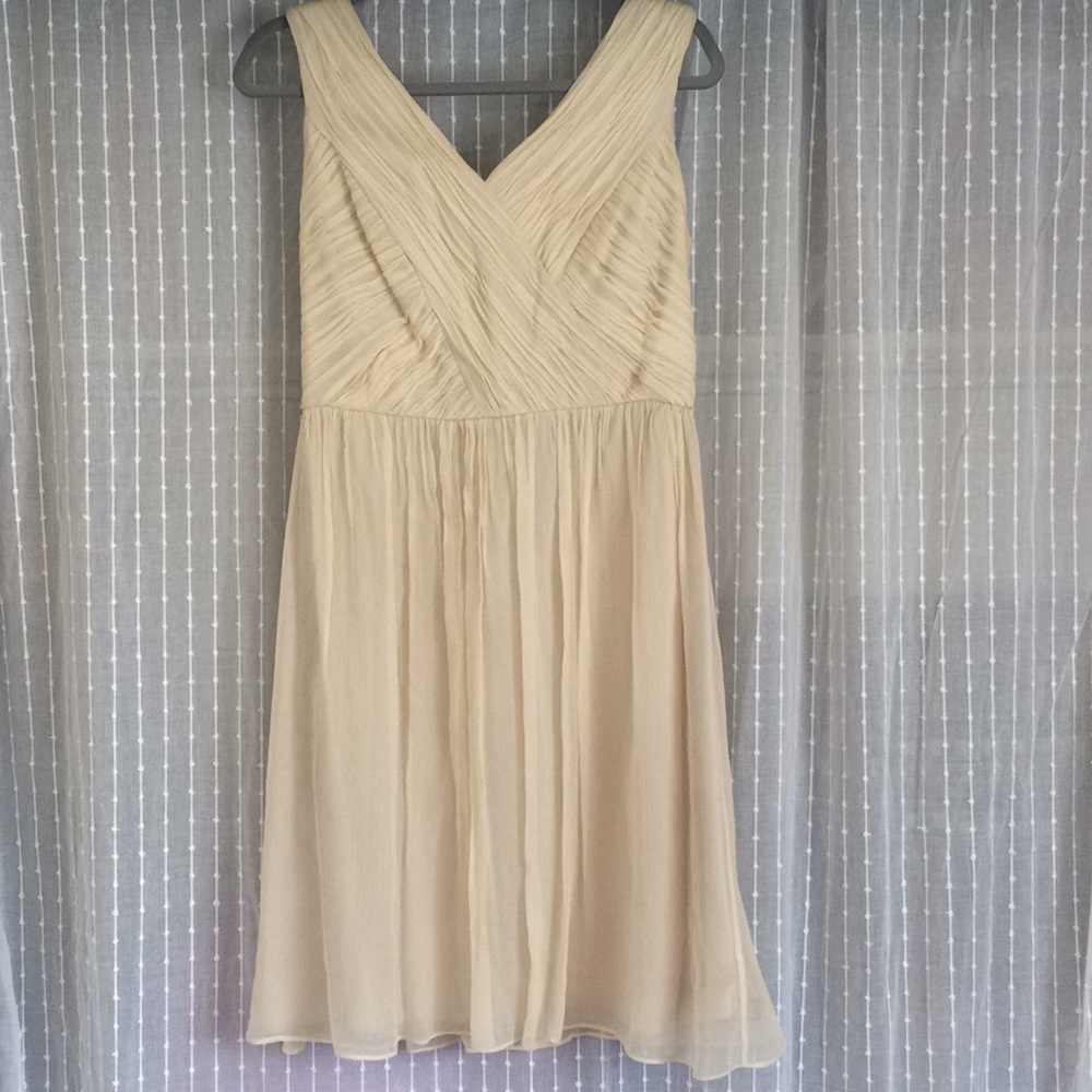 Cream crinkle dress